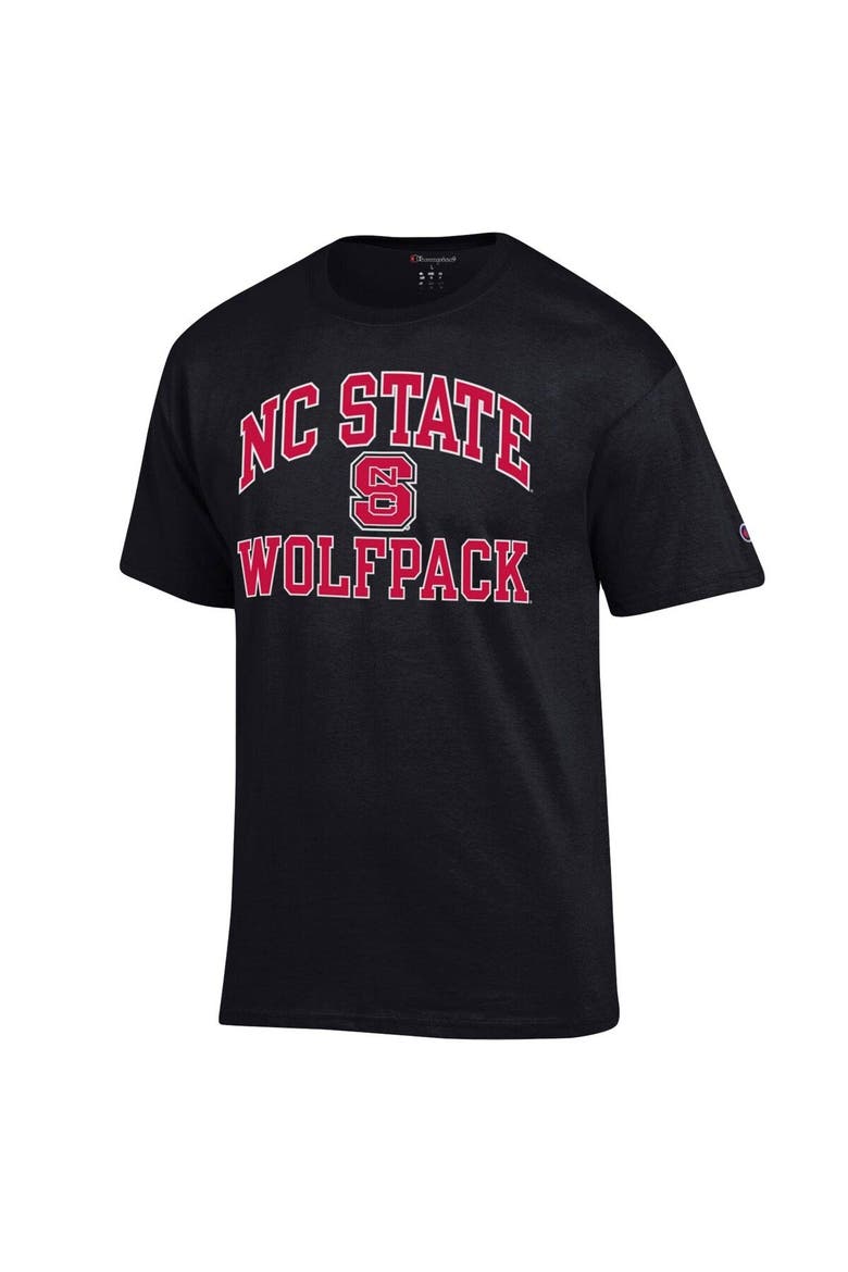 Men's Champion Black NC State Wolfpack High Motor T-Shirt, Alternate, color, Black