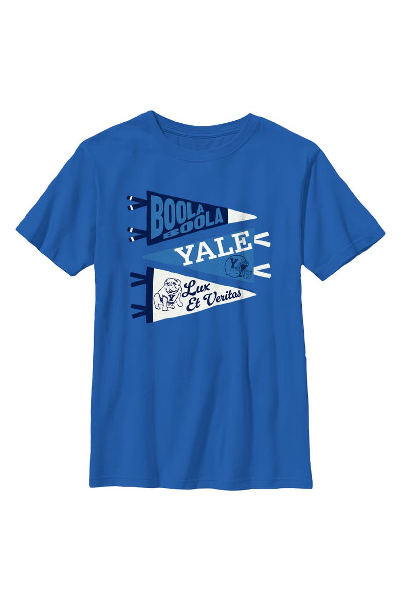 Boy's Yale University Pennant Stack  Graphic T-Shirt, Main, color, Royal Blue