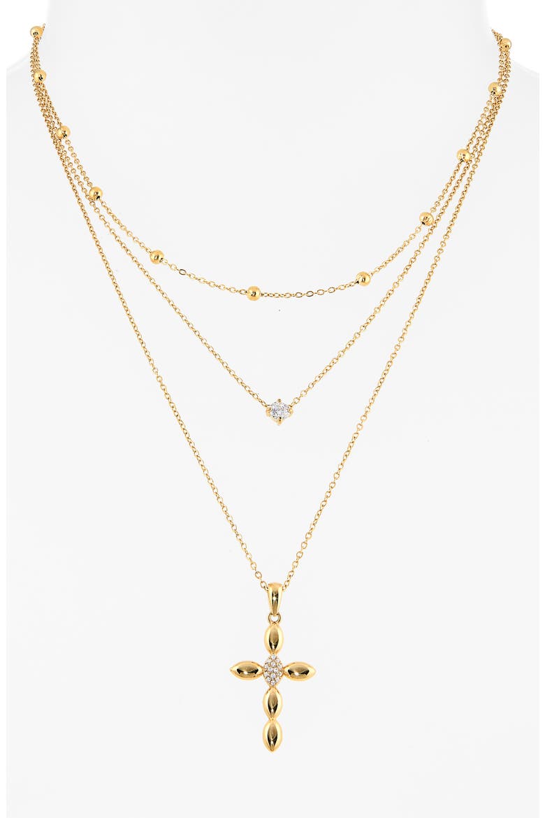 Glory Layered Necklace, Alternate, color, GOLD