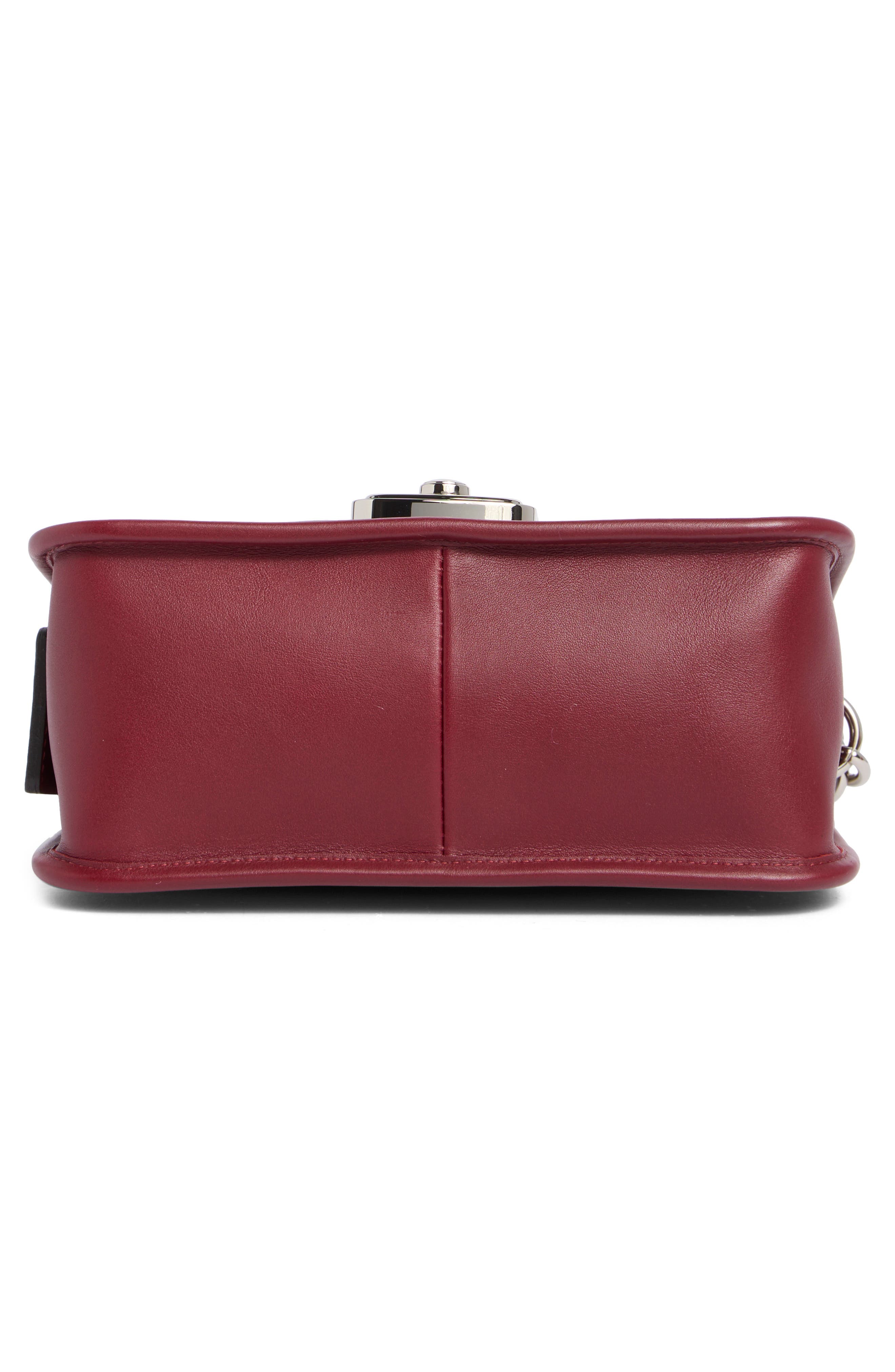 Longchamp Mademoiselle Leather Crossbody Bag, Alternate, color, Burgundy