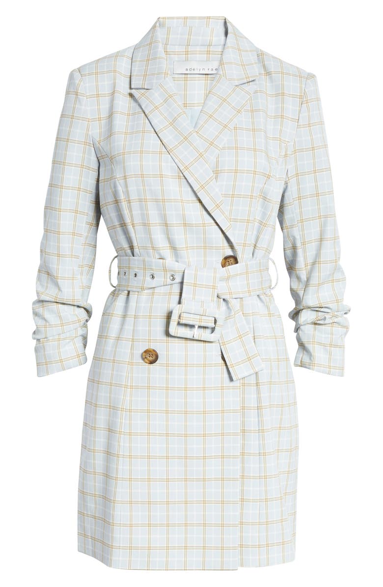 Adelyn Rae Windowpane Check Blazer Minidress, Alternate, color, 