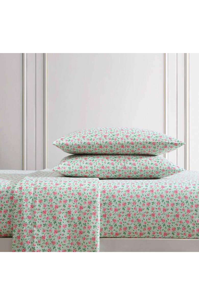 Betsey Johnson Flower Fun Sheet Set, Alternate, color, Pastel Green