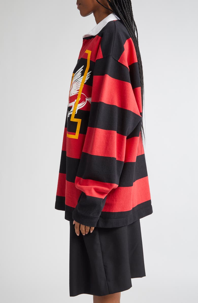 Vaquera Stripe Oversize Rugby Shirt, Alternate, color, 
