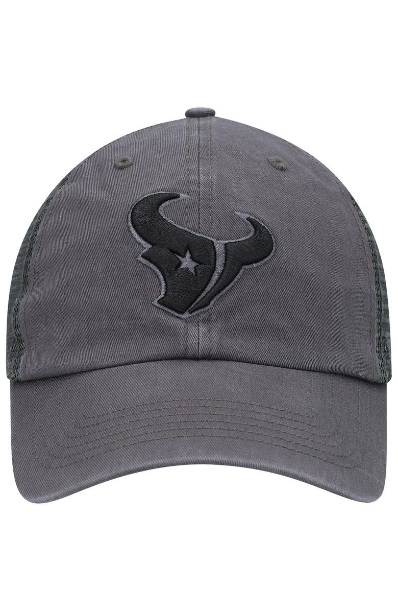 '47 Men's '47 Charcoal Houston Texans Trawler Clean Up Trucker Snapback Hat, Alternate, color, 