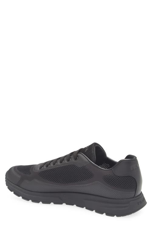 Prada Sneakers Prax 2.0 In Black Fabric And Mesh Men In Black
