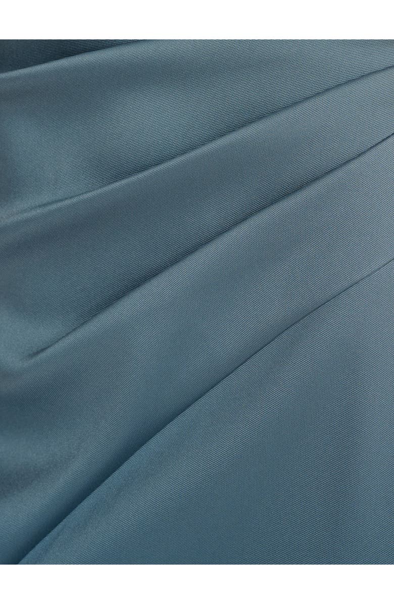 Aidan Mattox Strapless Column Gown, Alternate, color, Blue Grey