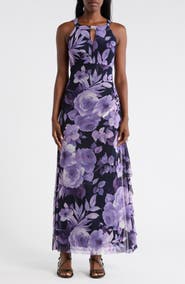 Connected Apparel Mesh Maxi Dress