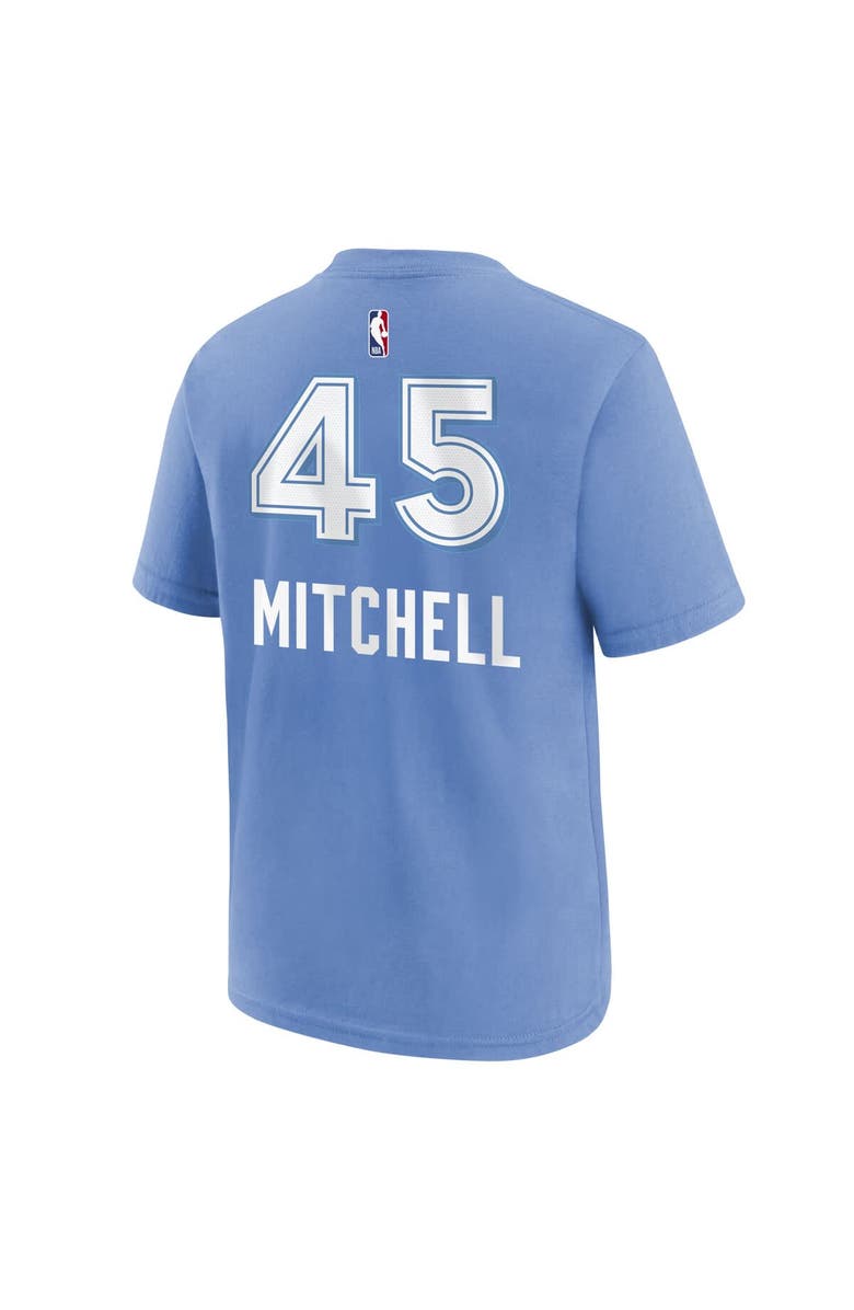 Nike Youth Nike Donovan Mitchell Light Blue Cleveland Cavaliers 2024/25 City Edition Name & Number T-Shirt, Alternate, color, 