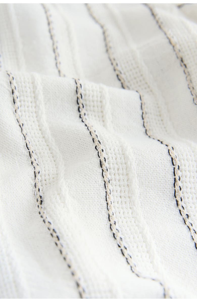 NEXT Kids' Stripe Button-Up Shirt & Shorts Set, Alternate, color, White