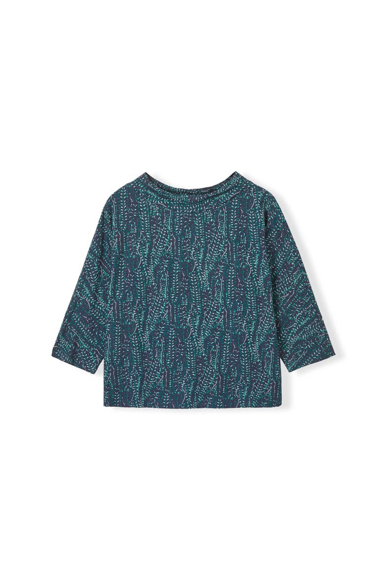 Cotton Blend Collared T-Shirt, Alternate, color, Trailing Vines