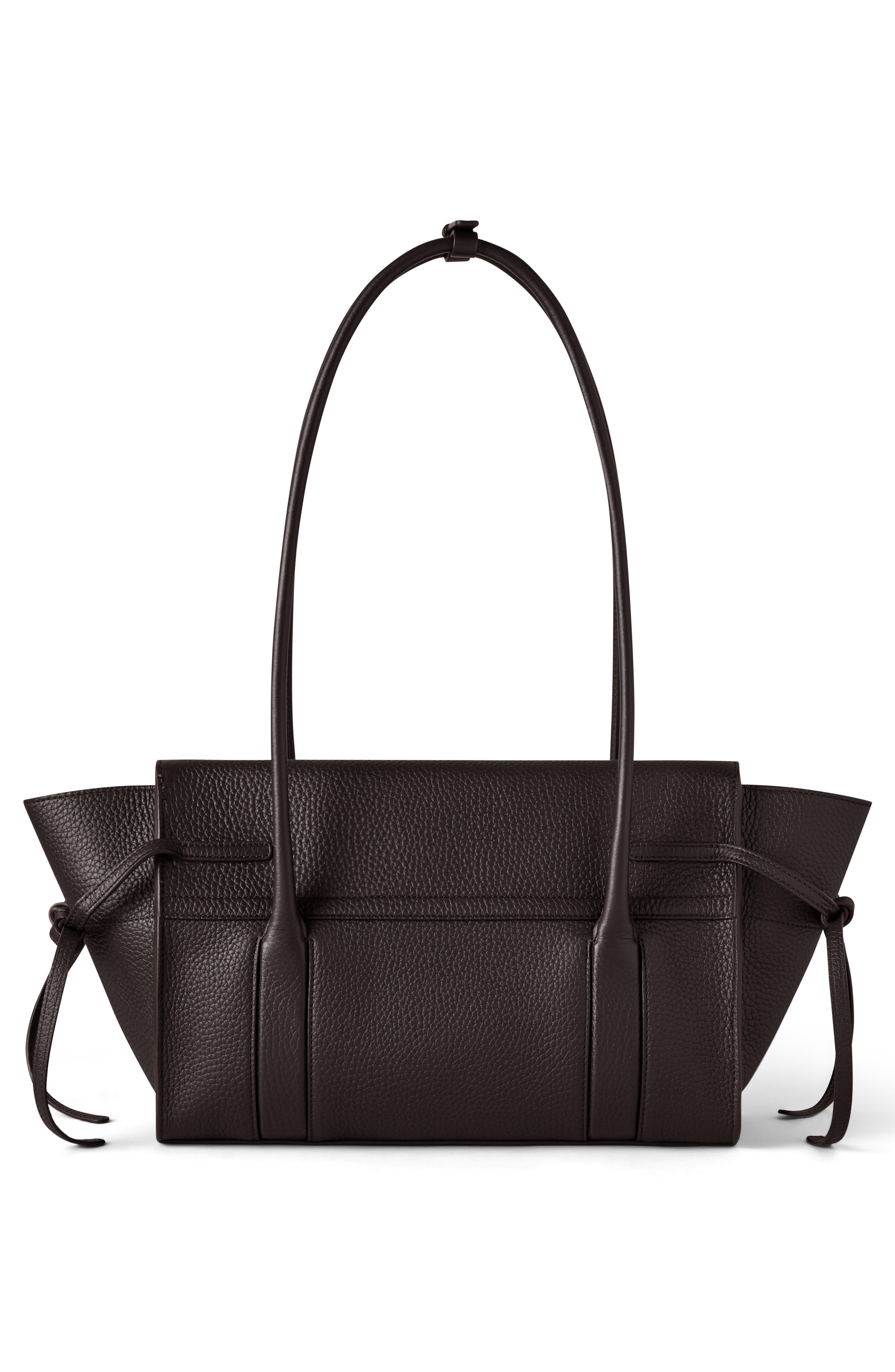 Mulberry Small Soft Bayswater Leather Satchel, Alternate, color, Ebony