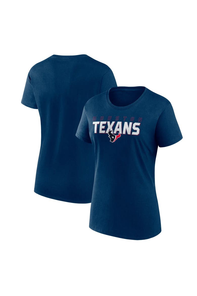 Women's Logo Athletic Navy Houston Texans Lean T-Shirt, Main, color, Navy