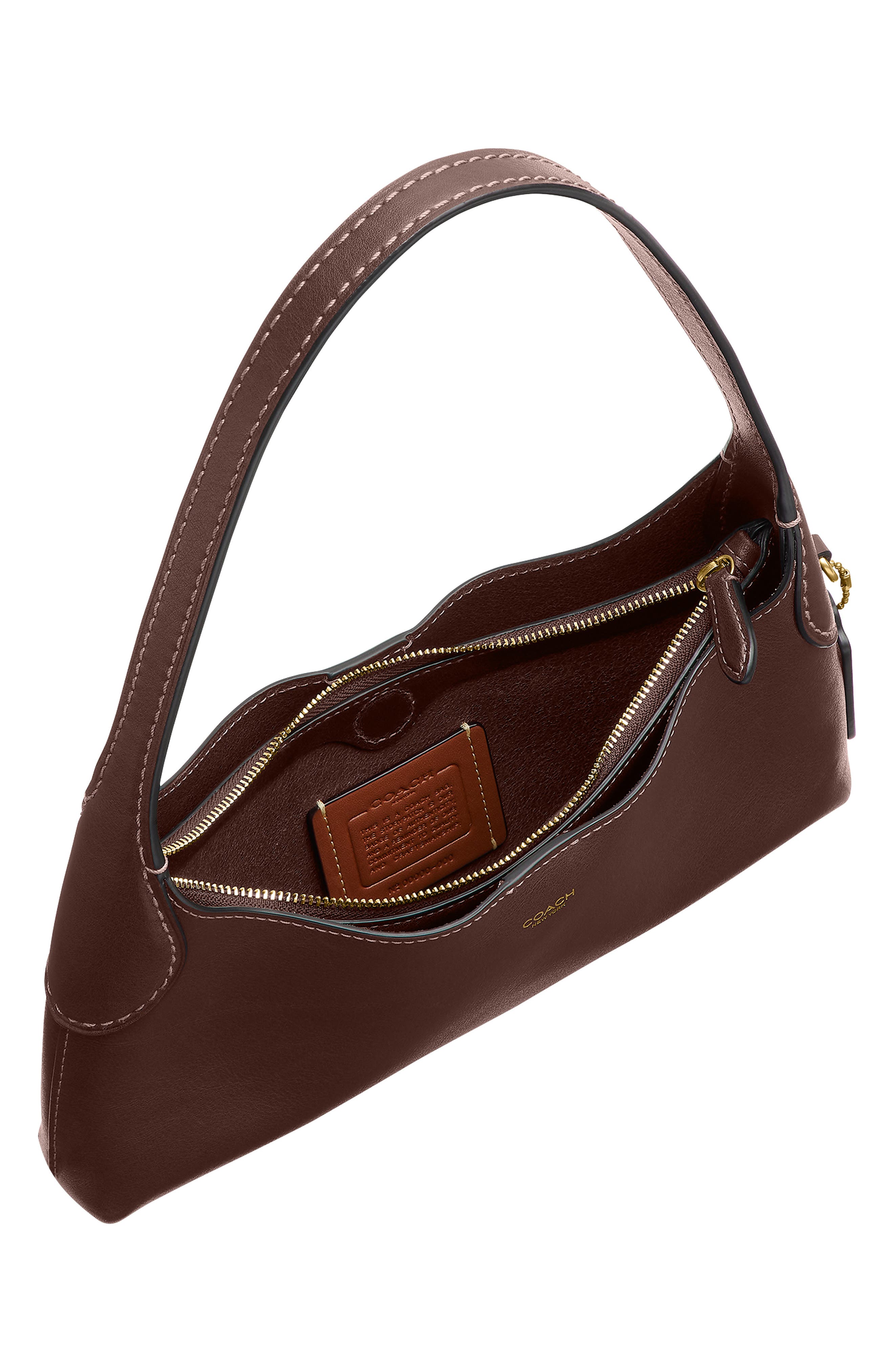 Brooklyn Leather Shoulder Bag, Alternate, color, B4/ MAPLE