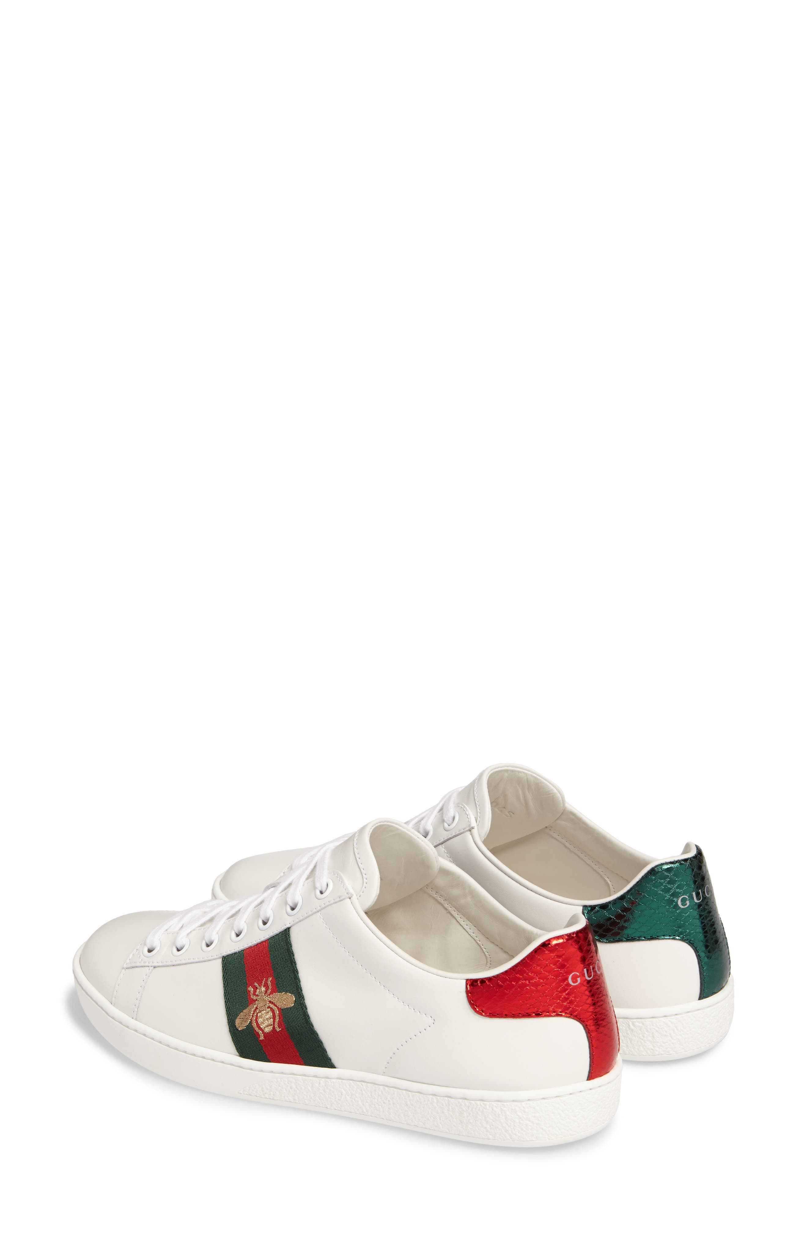 Gucci New Ace Sneaker, Alternate, color, Bianco-Vrv