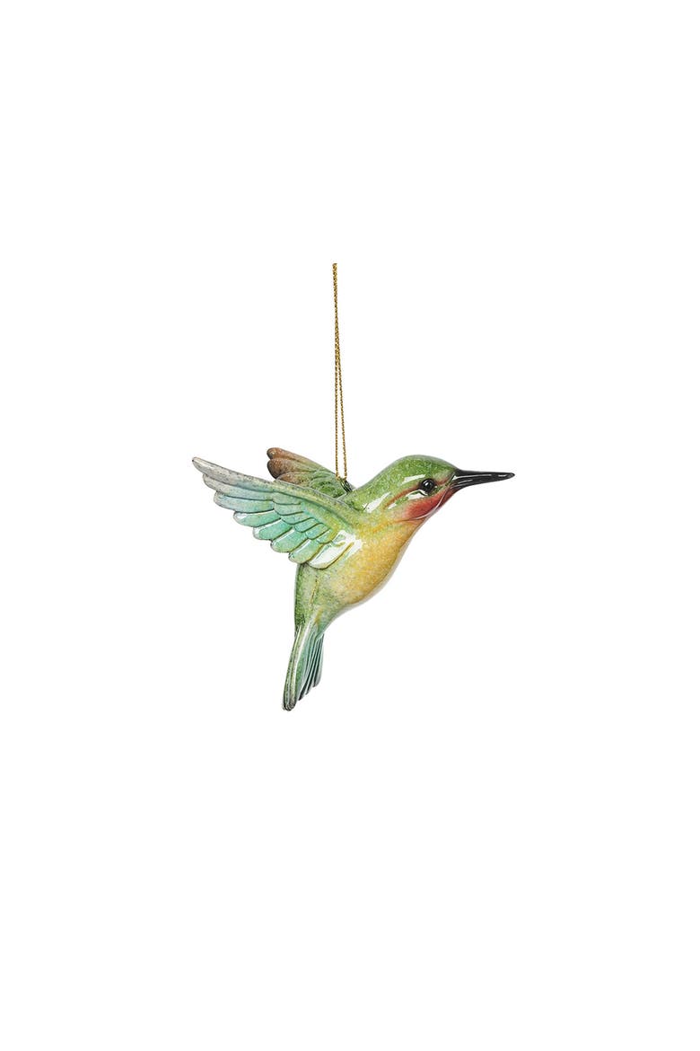 Hummingbird Ornaments, Set of 3, Alternate, color, Green