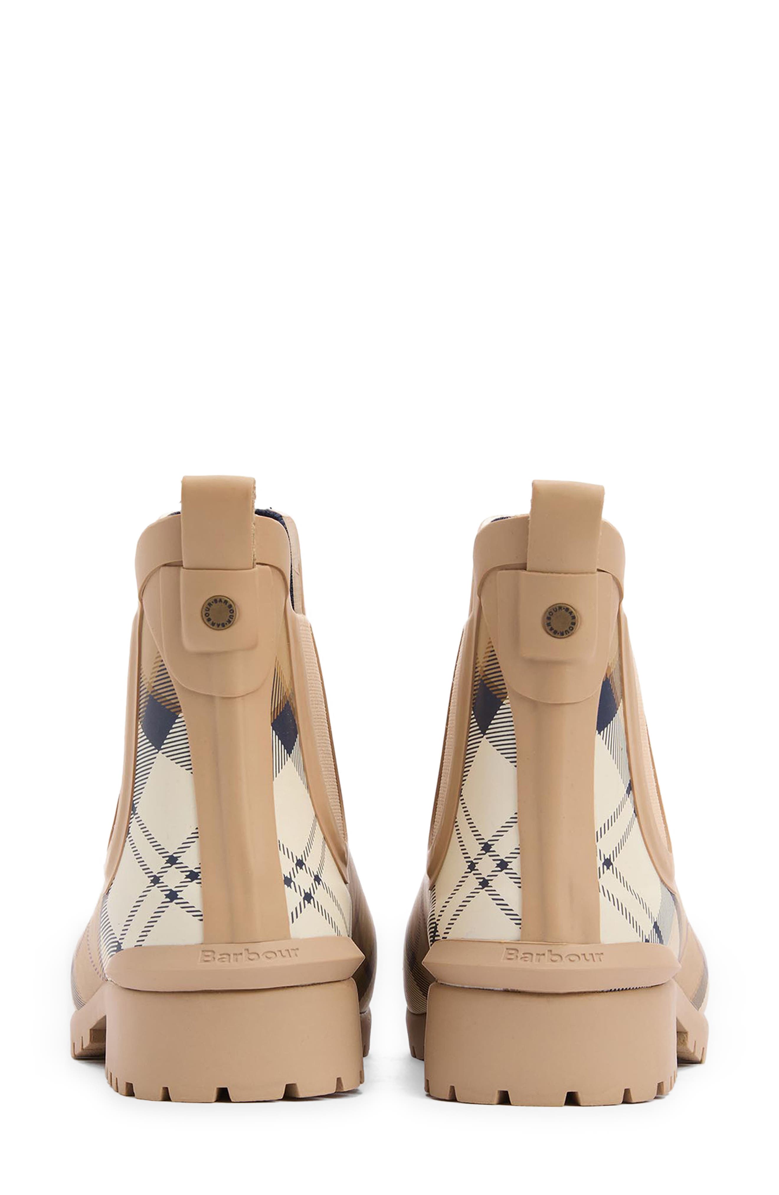 Barbour Wilton Plaid Chelsea Rain Boot, Alternate, color, 