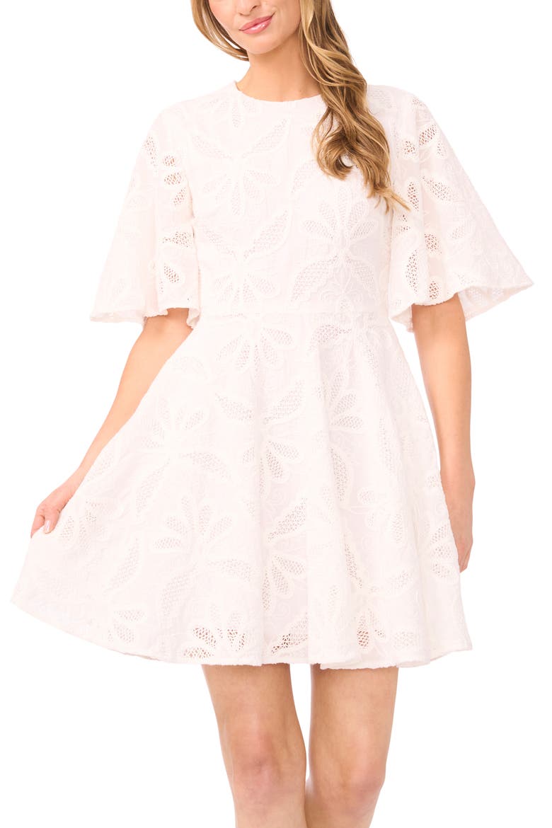 Lori Lace Minidress, Alternate, color, ULTRA WHITE
