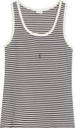 Saint Laurent Cassandre Stripe Cotton Tank