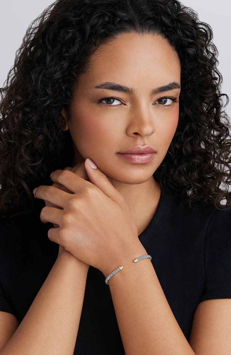 LAGOS Signature Caviar Beaded Cuff Bracelet, Alternate, color, Silver/Gold
