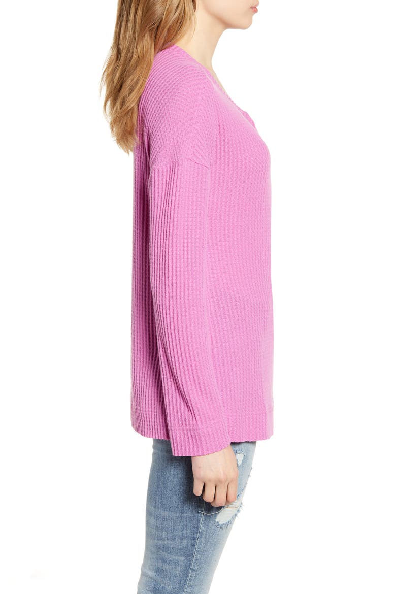 Thermal Henley Top, Alternate, color, PINK ROSEBUD