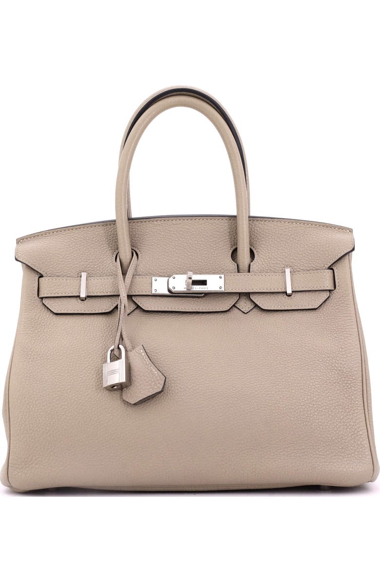Pre-Owned Hermes Birkin Handbag Grey Togo with Palladium Hardware 30, Main, color, Gris Tourterelle