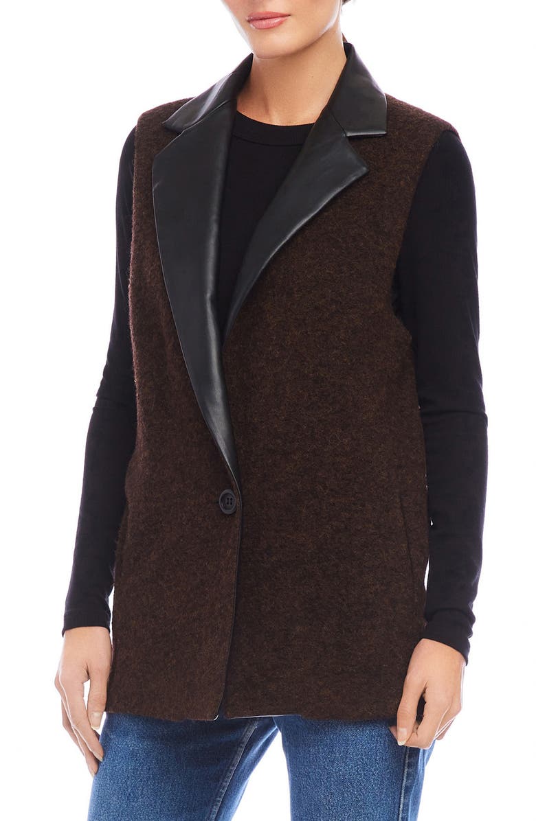 FIFTEEN TWENTY Brooklyn Wool Blend Vest, Alternate, color, Brown