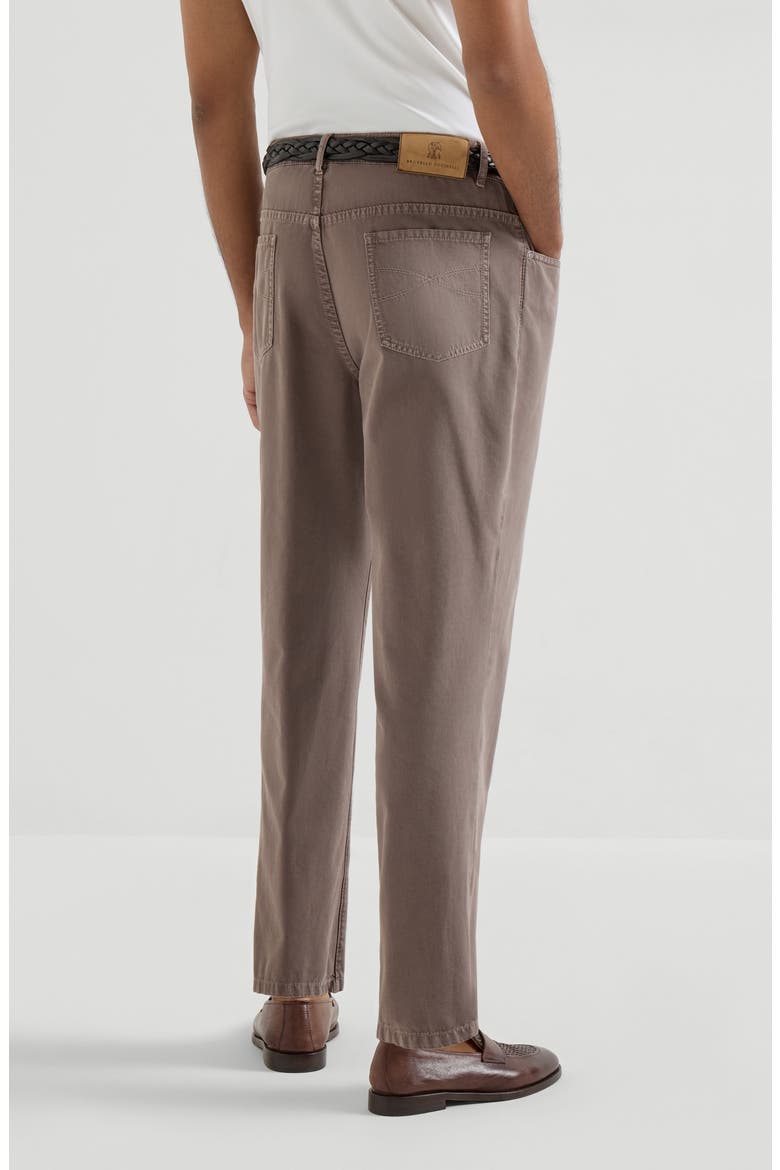 Gabardine garment dyed trousers, Alternate, color, Hazelnut
