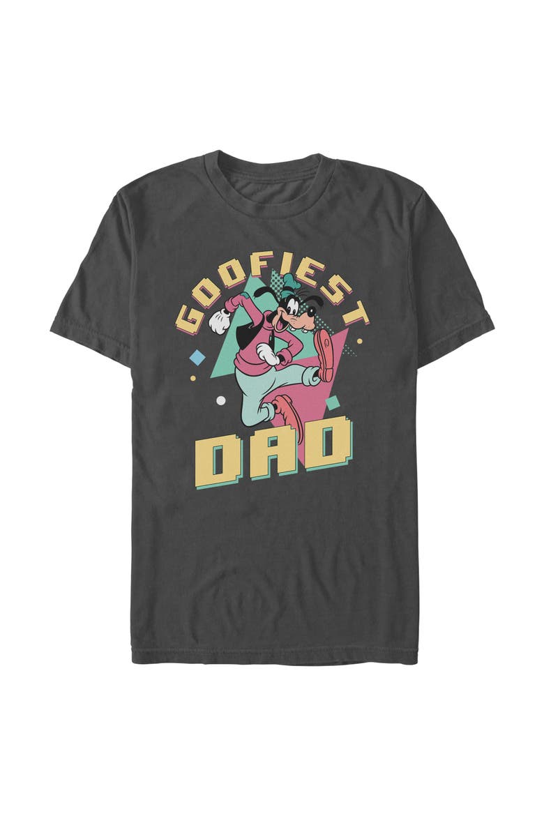 Men's Mickey & Friends Goofiest Dad  Graphic T-Shirt, Main, color, Charcoal