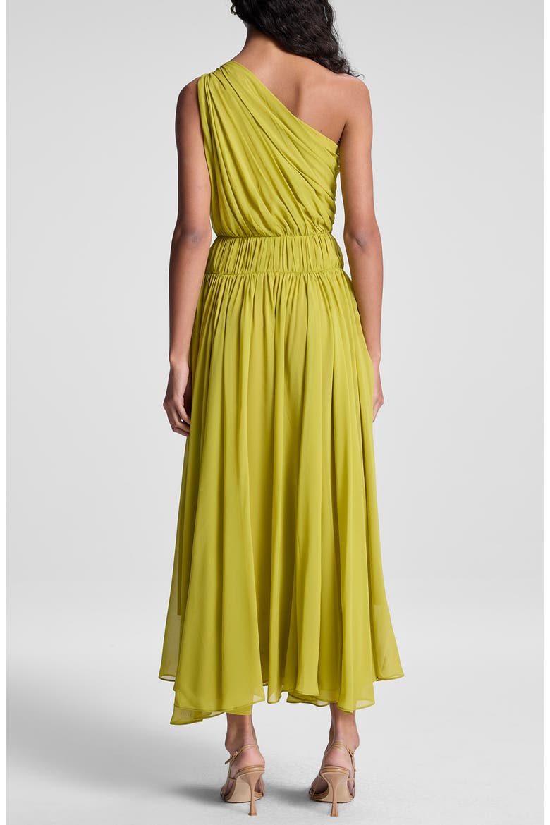 Drew Pleated One-Shoulder Maxi Dress, Alternate, color, CACTUS BLOSSOM