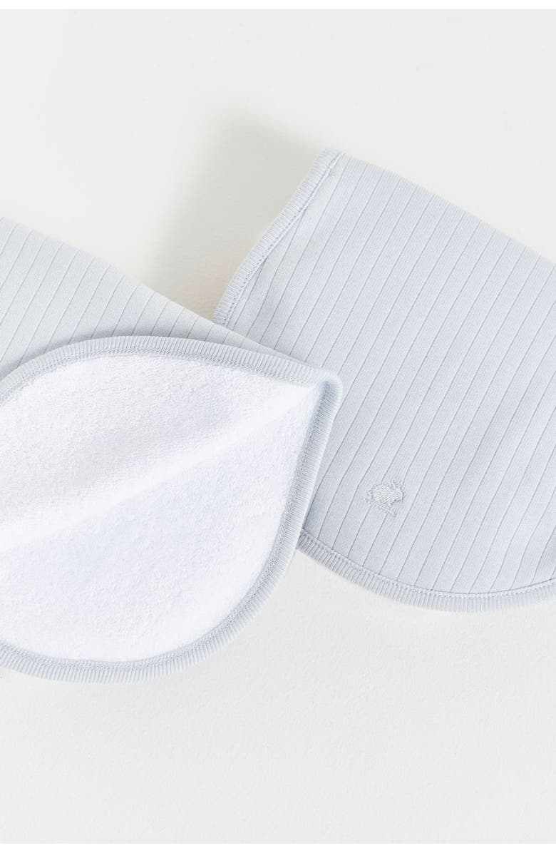 Babycottons Premium Cotton Point Curve Burps 2-Pack For Infant, Alternate, color, Grey