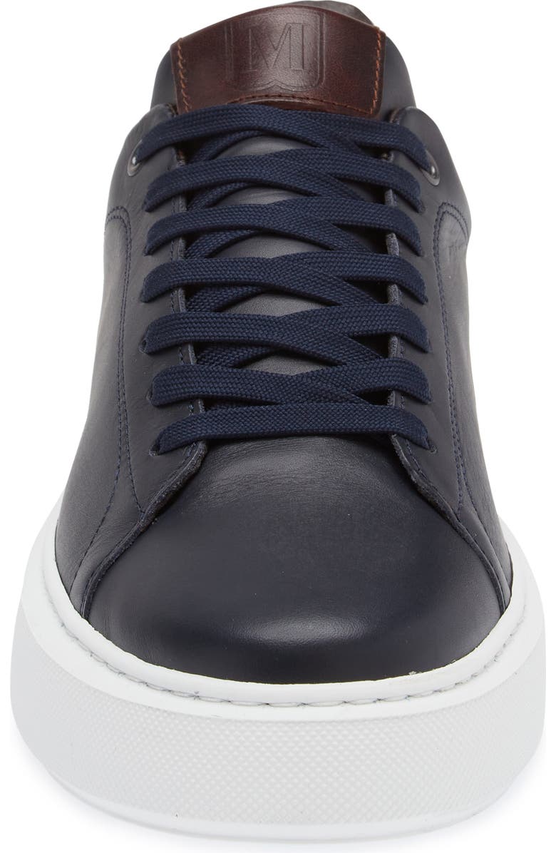 Bruno Magli Lucca Leather Sneaker, Alternate, color, Navy