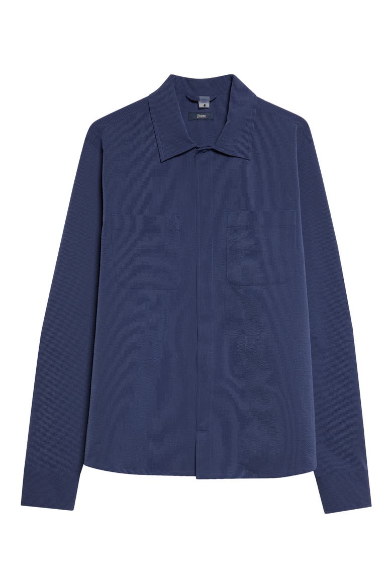 Seersucker Shirt Jacket, Main, color, FRENCH BLUE