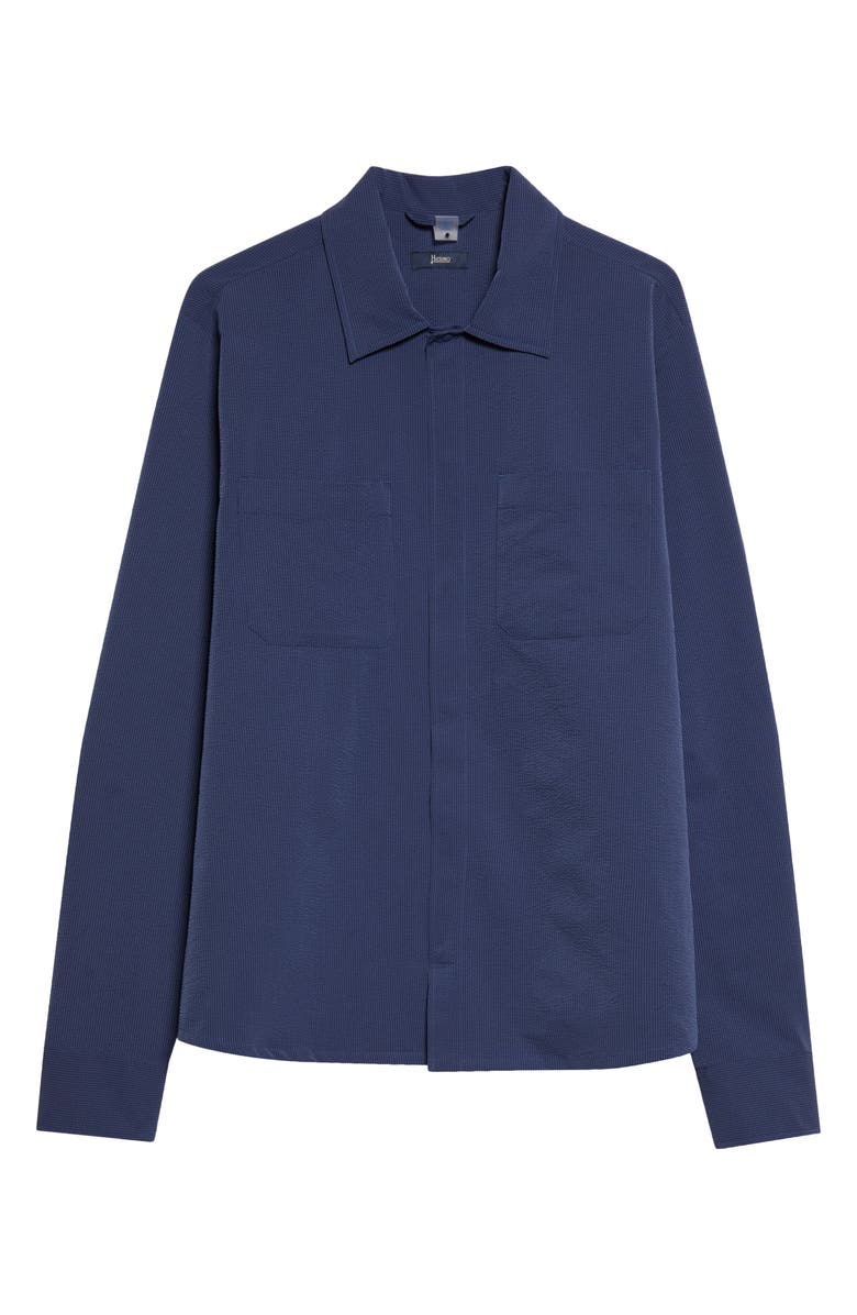 Herno Seersucker Shirt Jacket, Main, color, 9119 French Blue