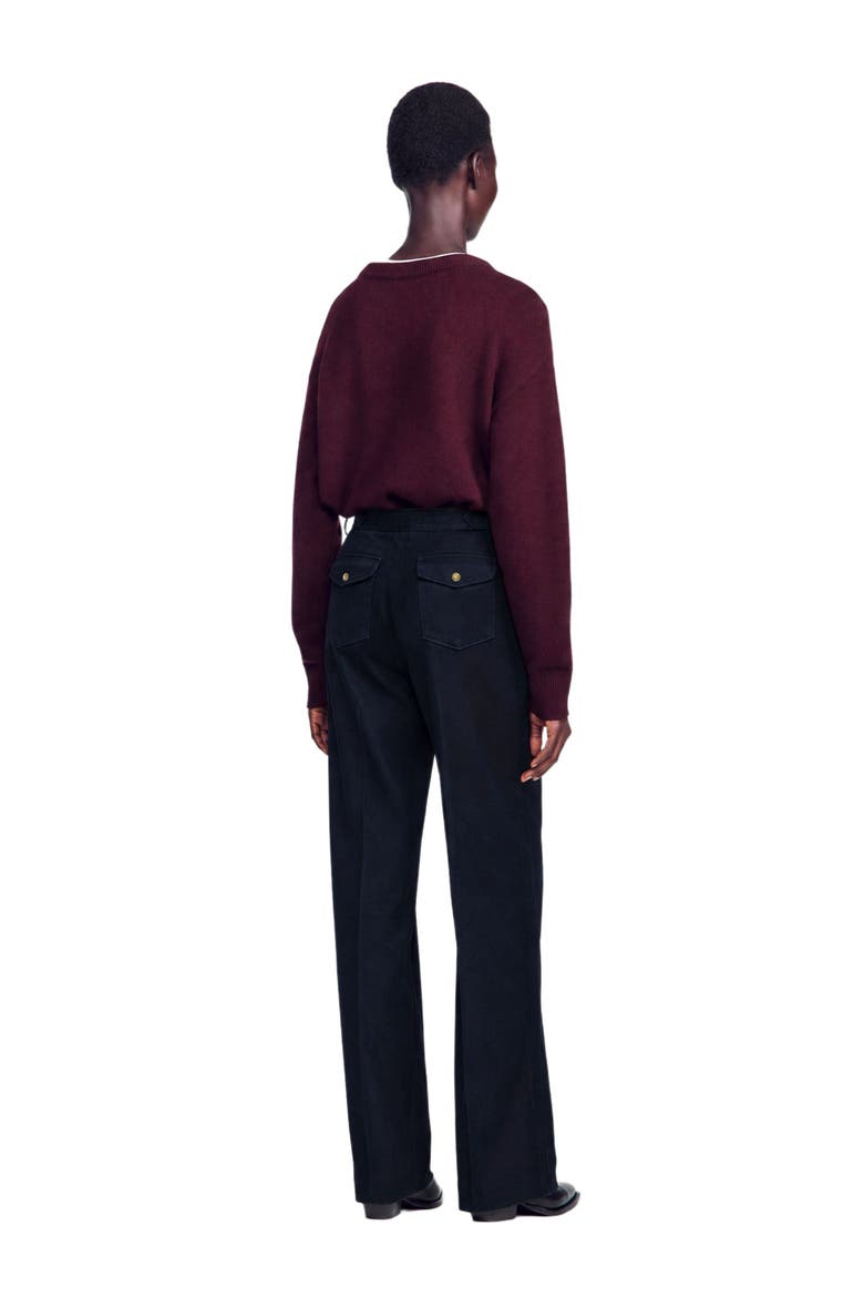 High-rise Wide-leg Jeans, Alternate, color, Black