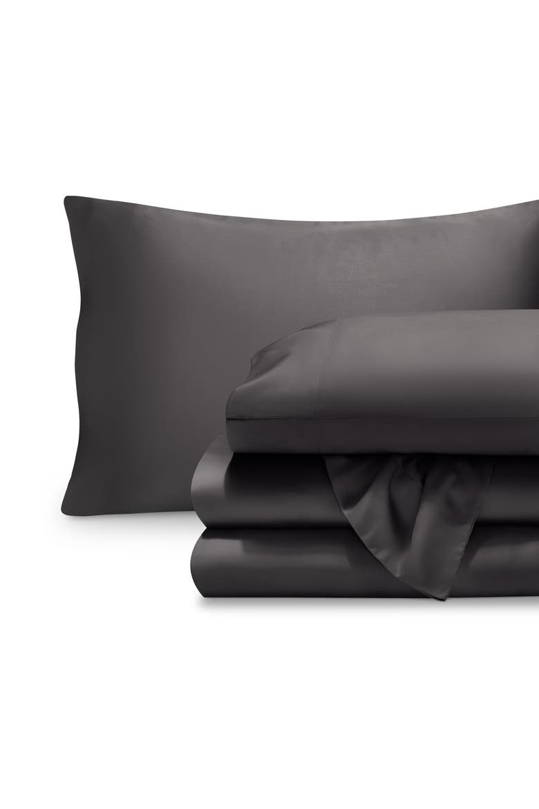 TENCEL Lyocell Sheet Set - Split King, Main, color, Forged Iron Grey