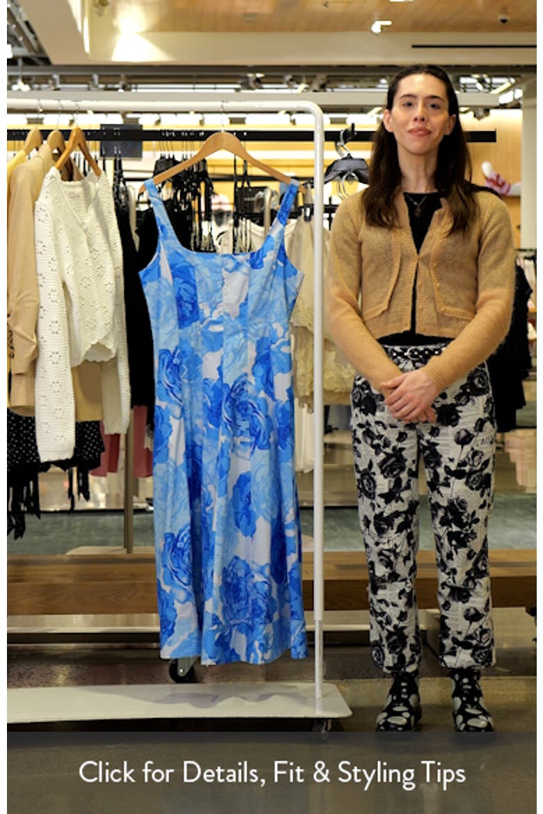 Nia Print Sleeveless Midi Dress video