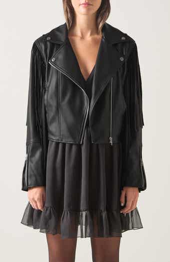 Eliza Fringe Faux Leather Jacket