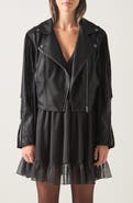 LK Bennett Eliza Fringe Faux Leather Jacket