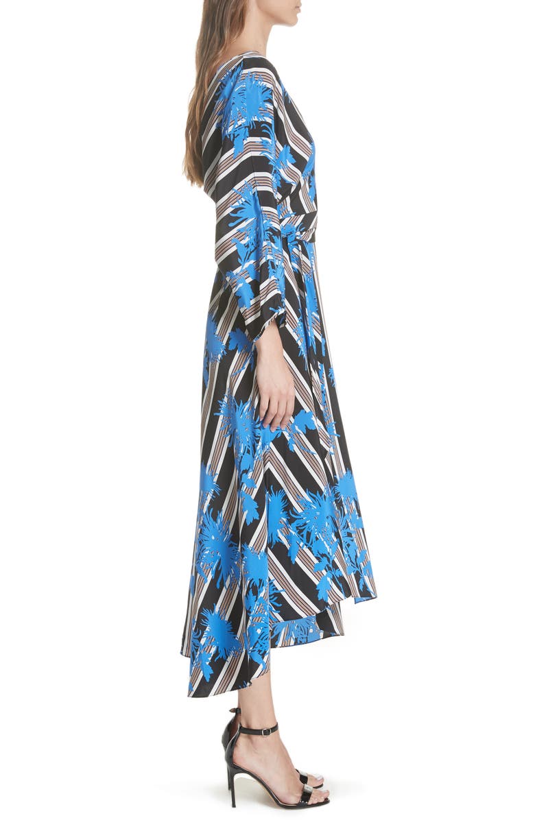 DVF Eloise Silk Wrap Midi Dress, Alternate, color, 