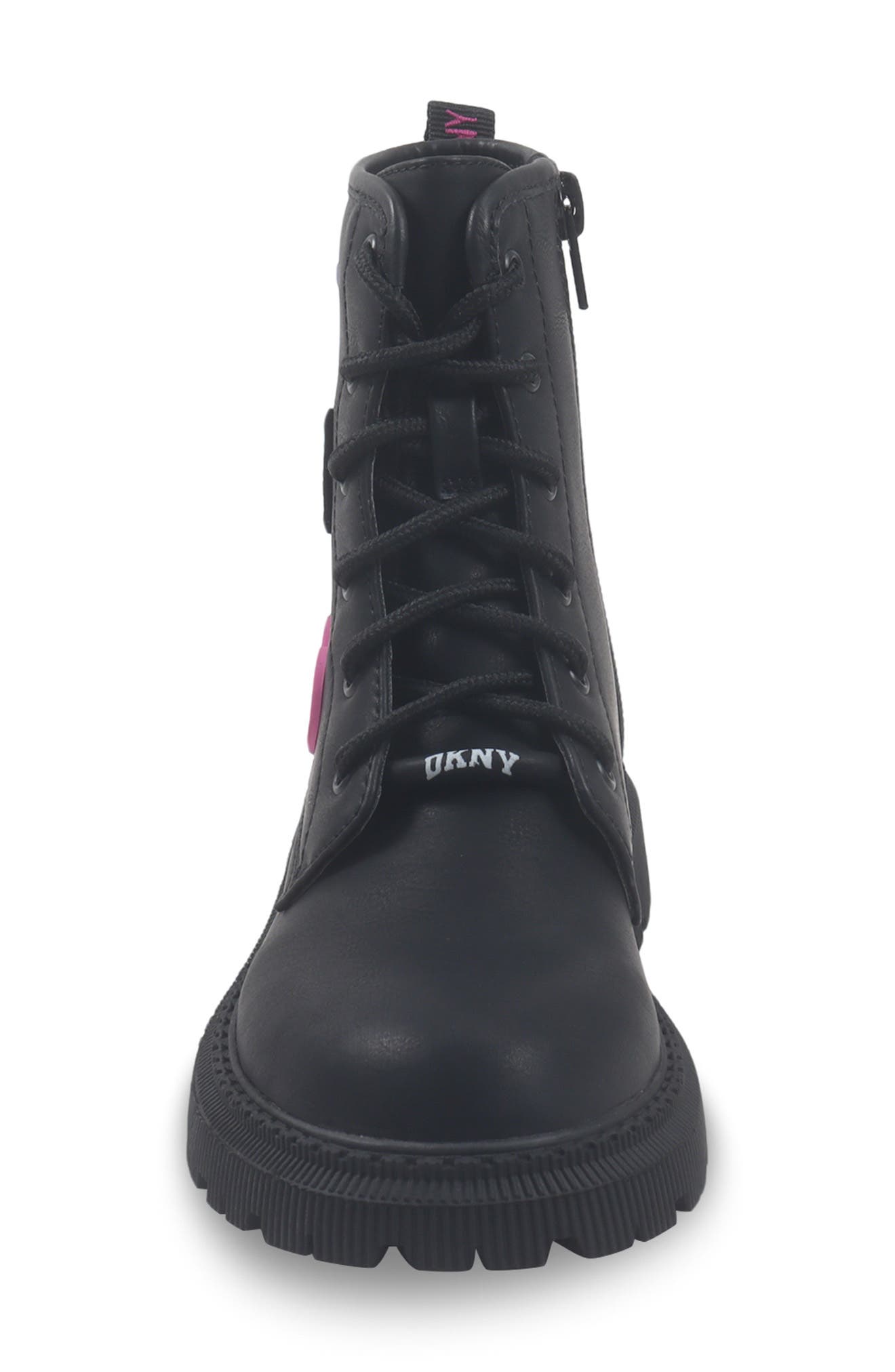 DKNY Kids' Ava Adrianne Combat Boot, Alternate, color, Black