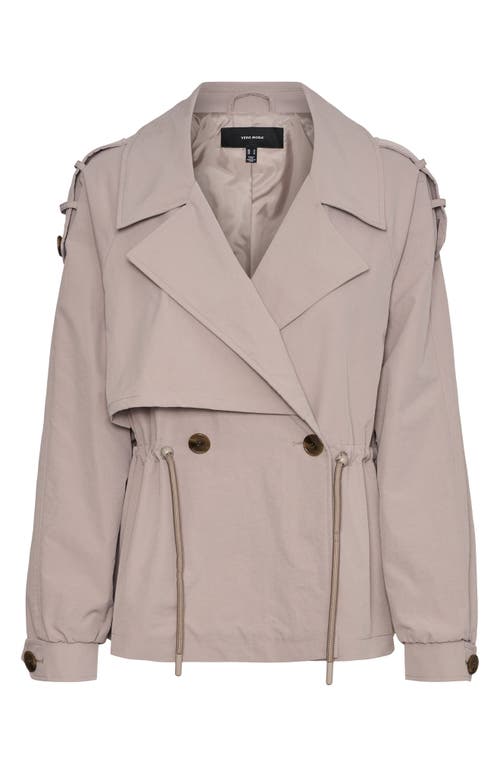 Vero Moda Brave Sienna Short Trench Jacket In Moon Rock