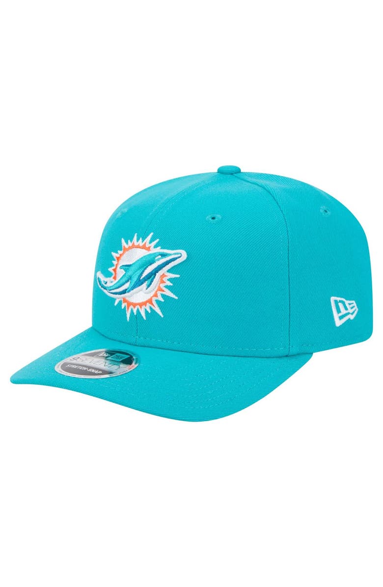 New Era Men's New Era Aqua Miami Dolphins  9SEVENTY Stretch-Snap Hat, Main, color, 