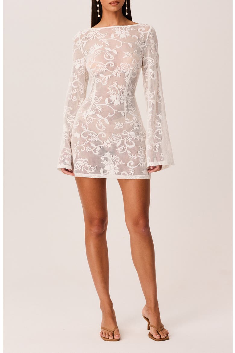 Lailani Lace Minidress, Main, color, WHITE