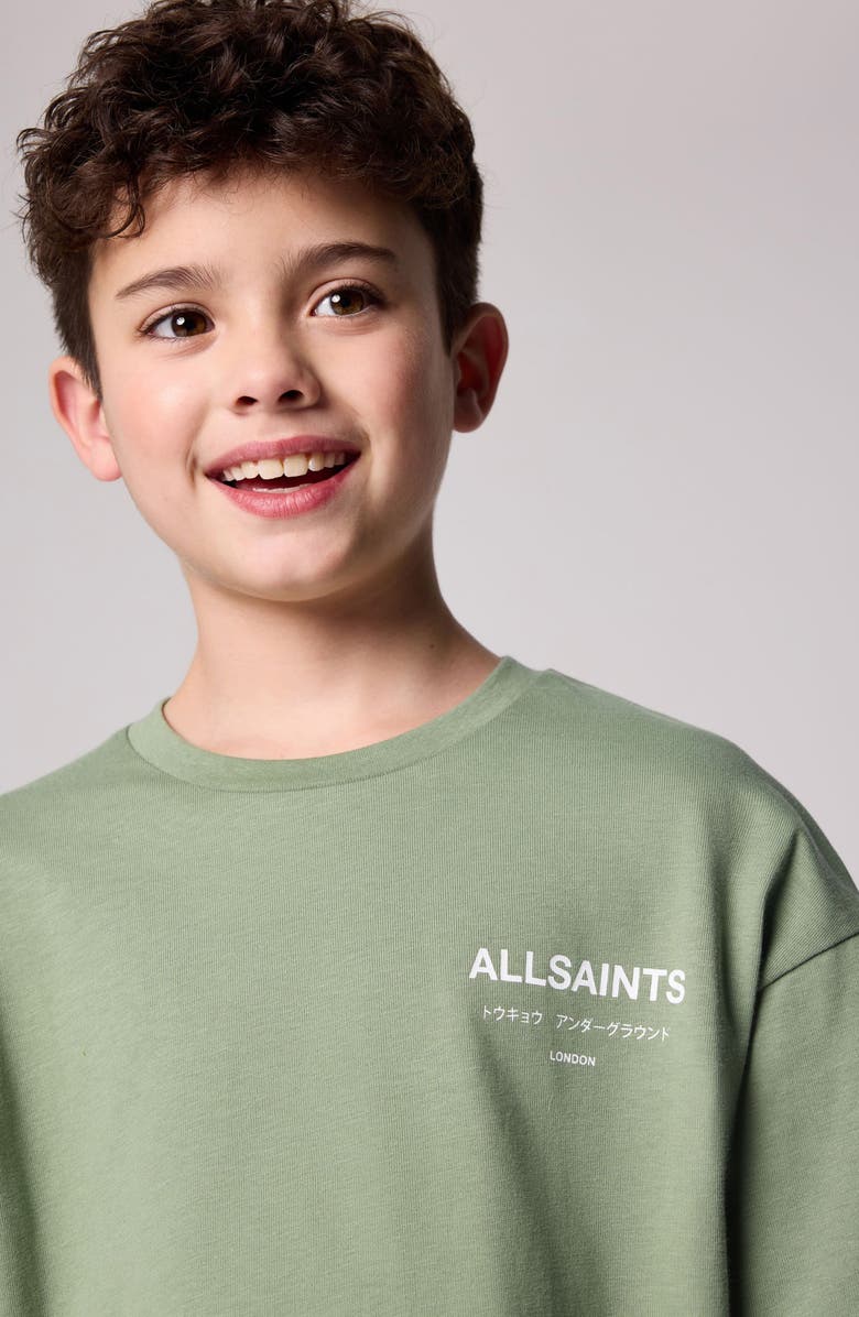 smALLSAINTS by ALLSAINTS Kids' Oversize Underground Logo Graphic T-Shirt, Alternate, color, 