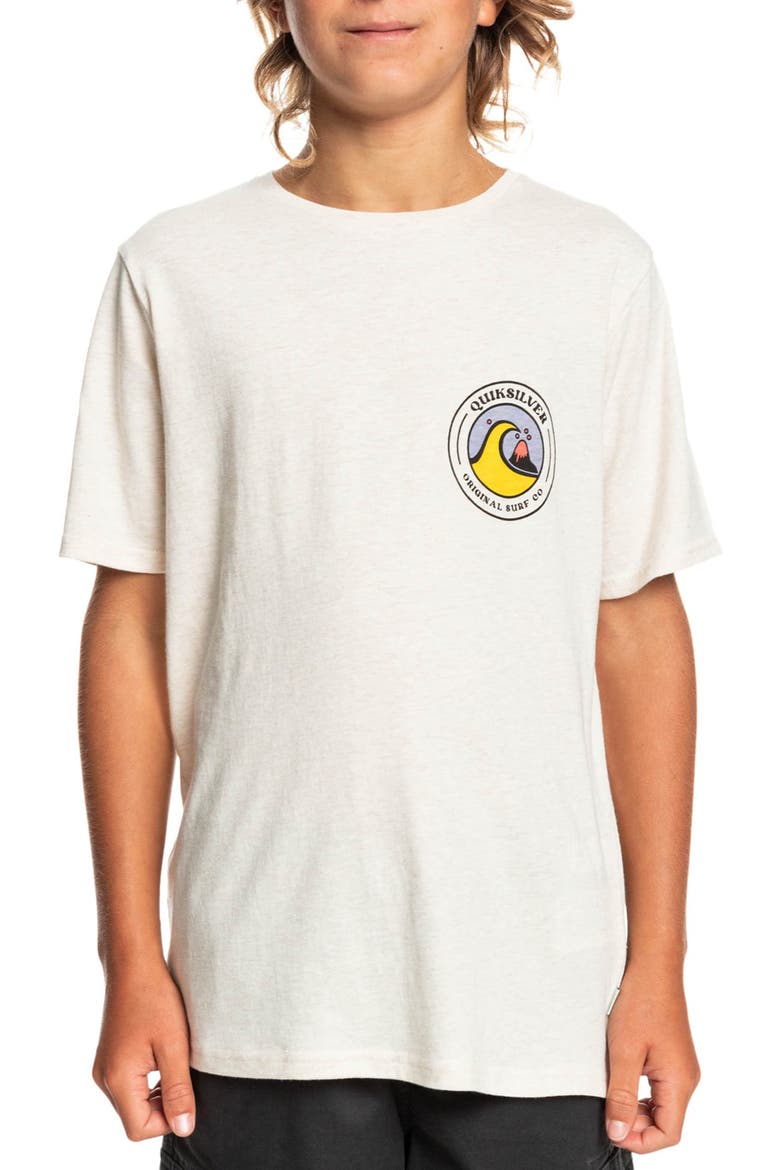 Kids' Closed Bubble Organic Cotton Graphic Tee, Alternate, color, ANTIQUE WHITE HEATHER