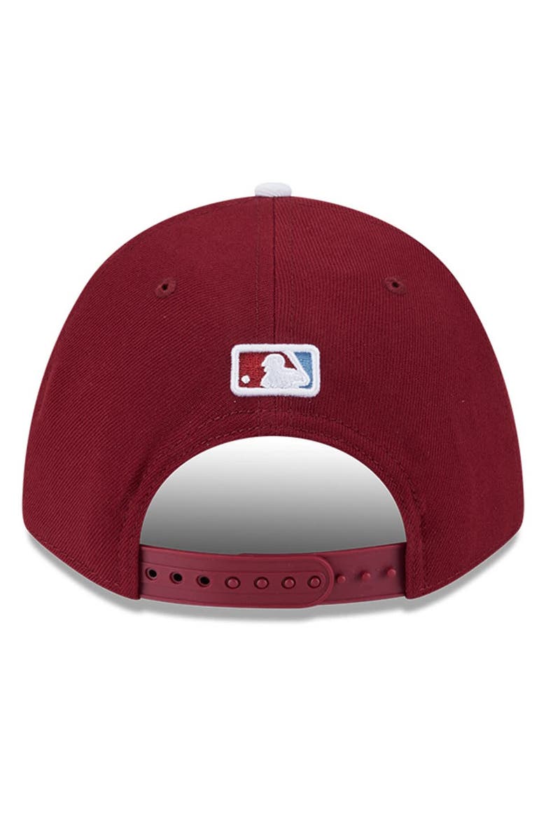 New Era Men's New Era Burgundy Philadelphia Phillies Player Replica 9FORTY Adjustable Hat, Alternate, color,