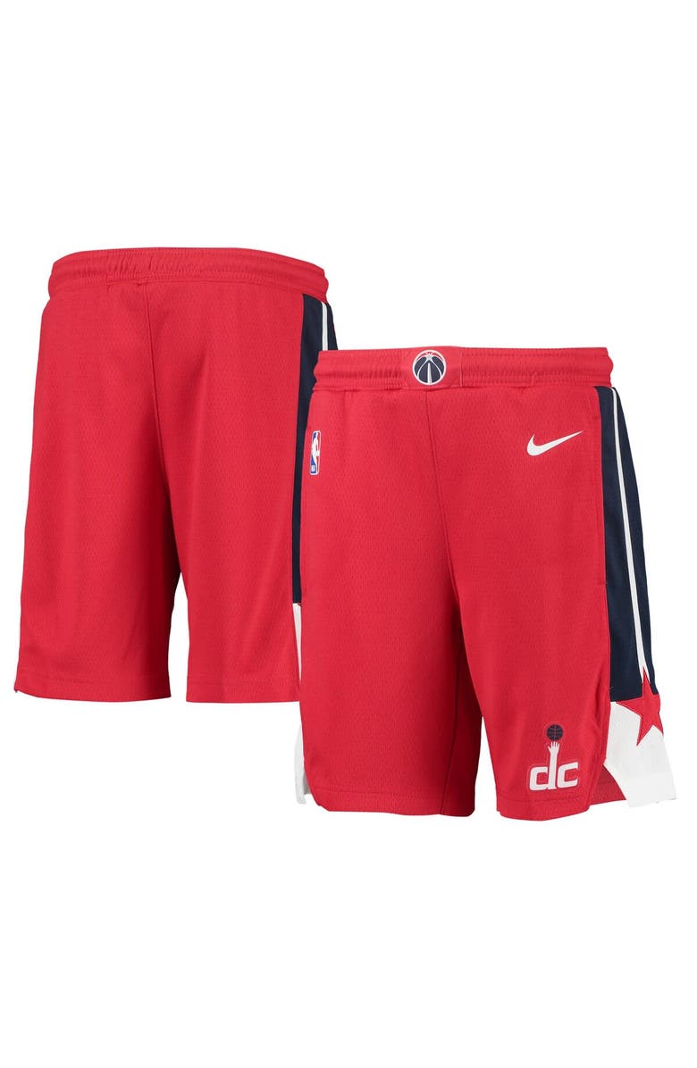 Nike Youth Nike Red Washington Wizards 2020/21 Swingman Performance Shorts - Icon Edition, Main, color, 