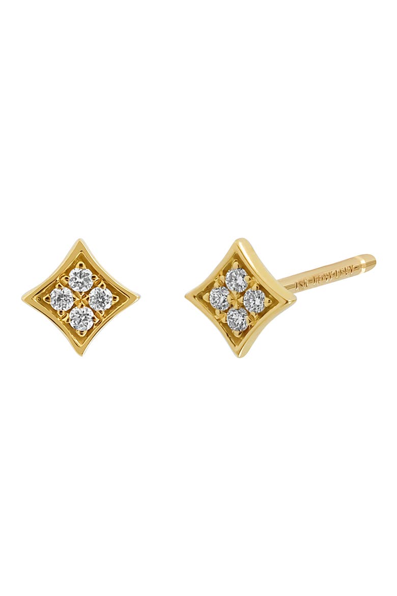 BL Icon Diamond Stud Earrings, Main, color, 18K YELLOW GOLD