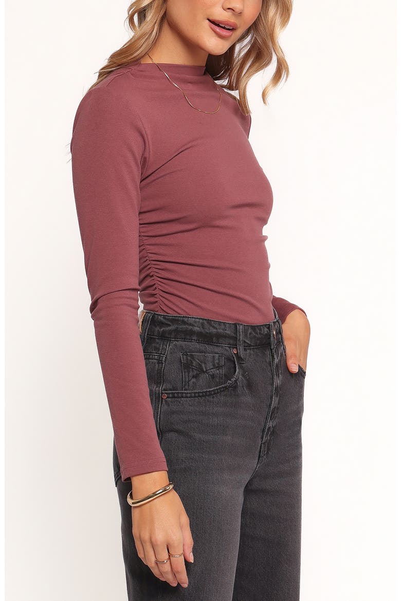 Nissa Long Sleeve Top, Alternate, color, CHOCOLATE CHERRY