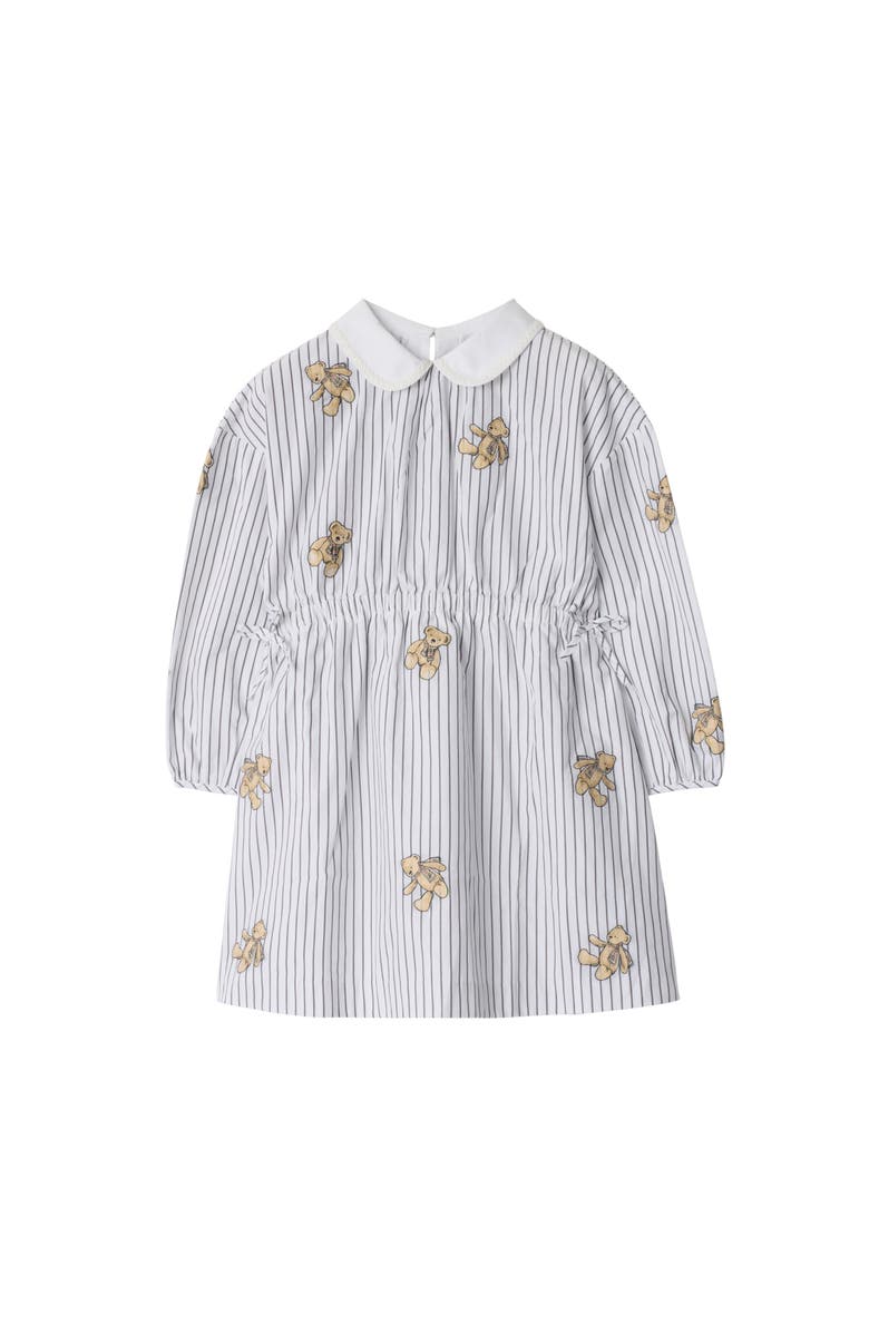 Burberry Thomas Bear Striped Cotton Dress, Main, color, 